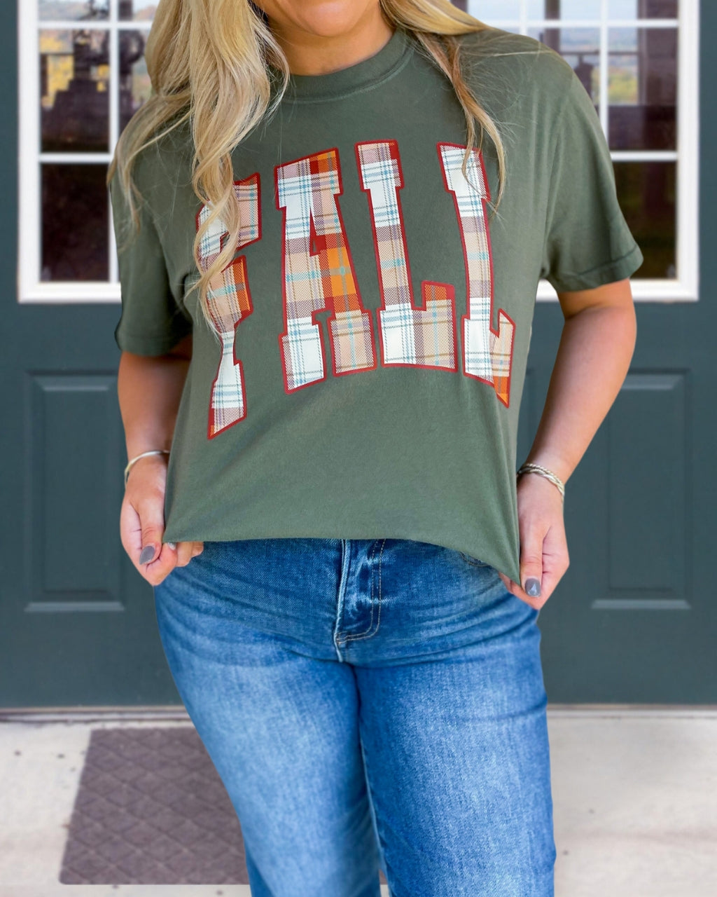 Fall Plaid Pattern T-shirt