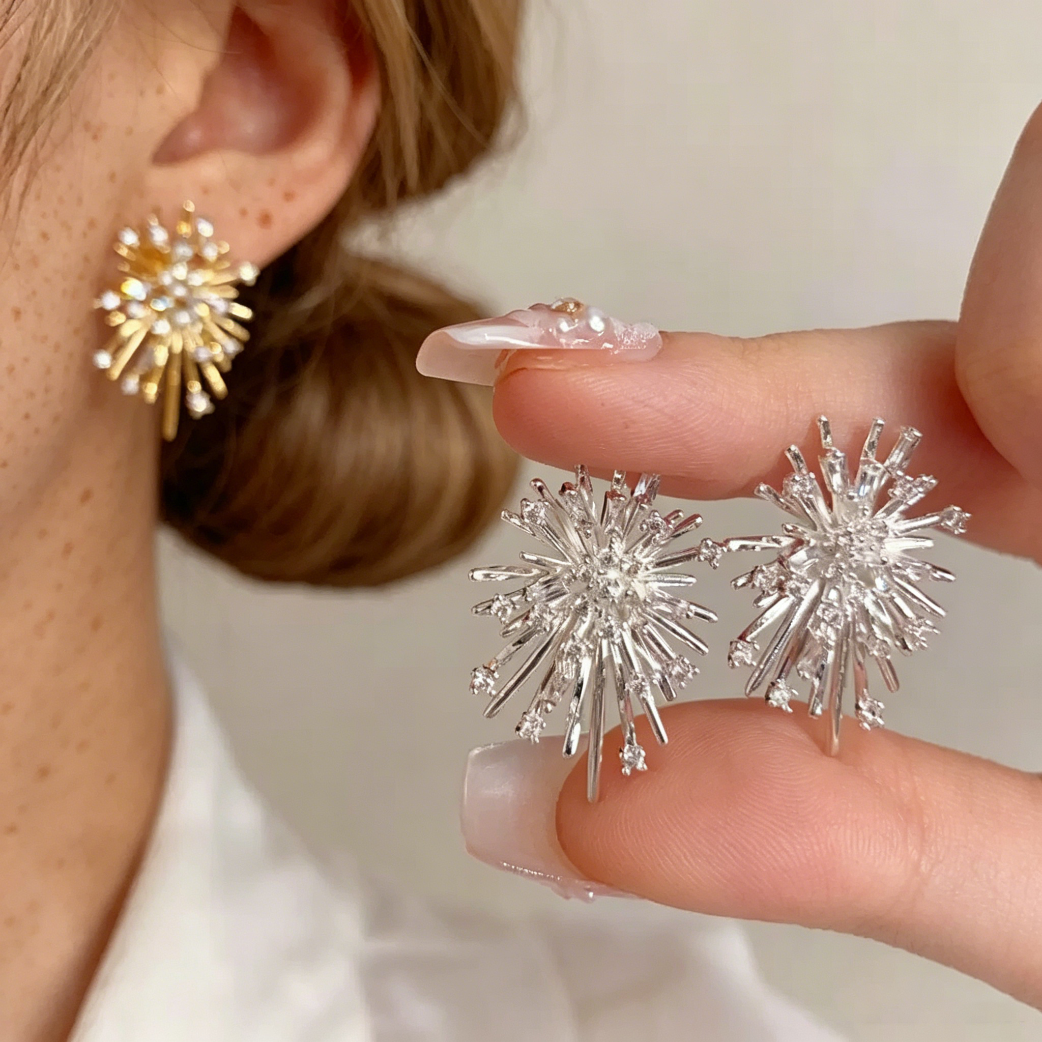 Zircon Firework Earrings