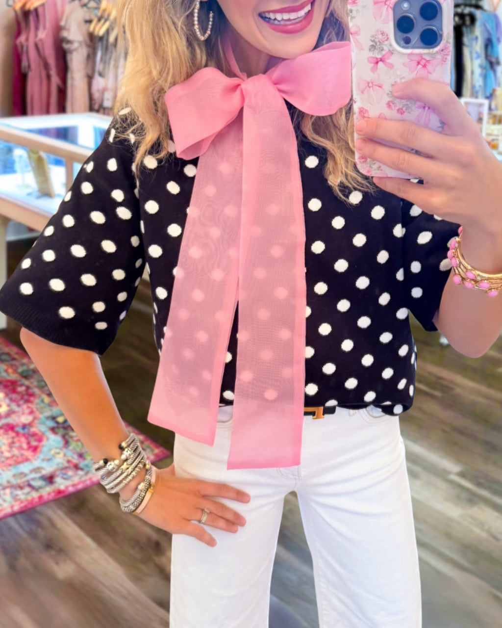 Classic Polka-Dot Top