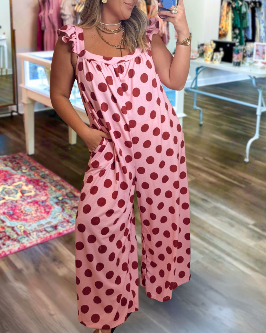 Stylish Polka Dot Jumpsuit