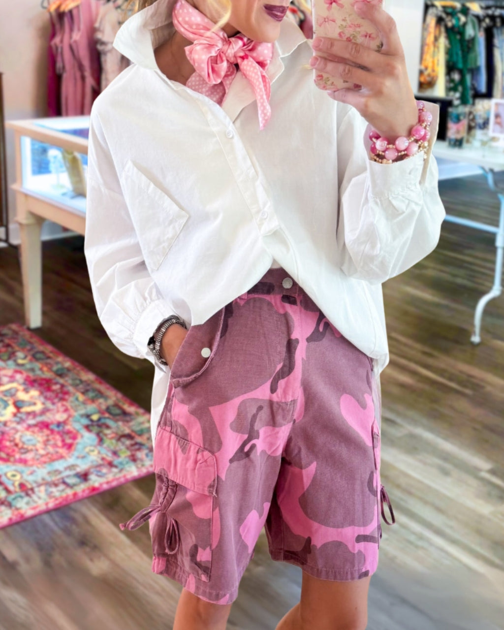 Stylish Camouflage Denim Shorts