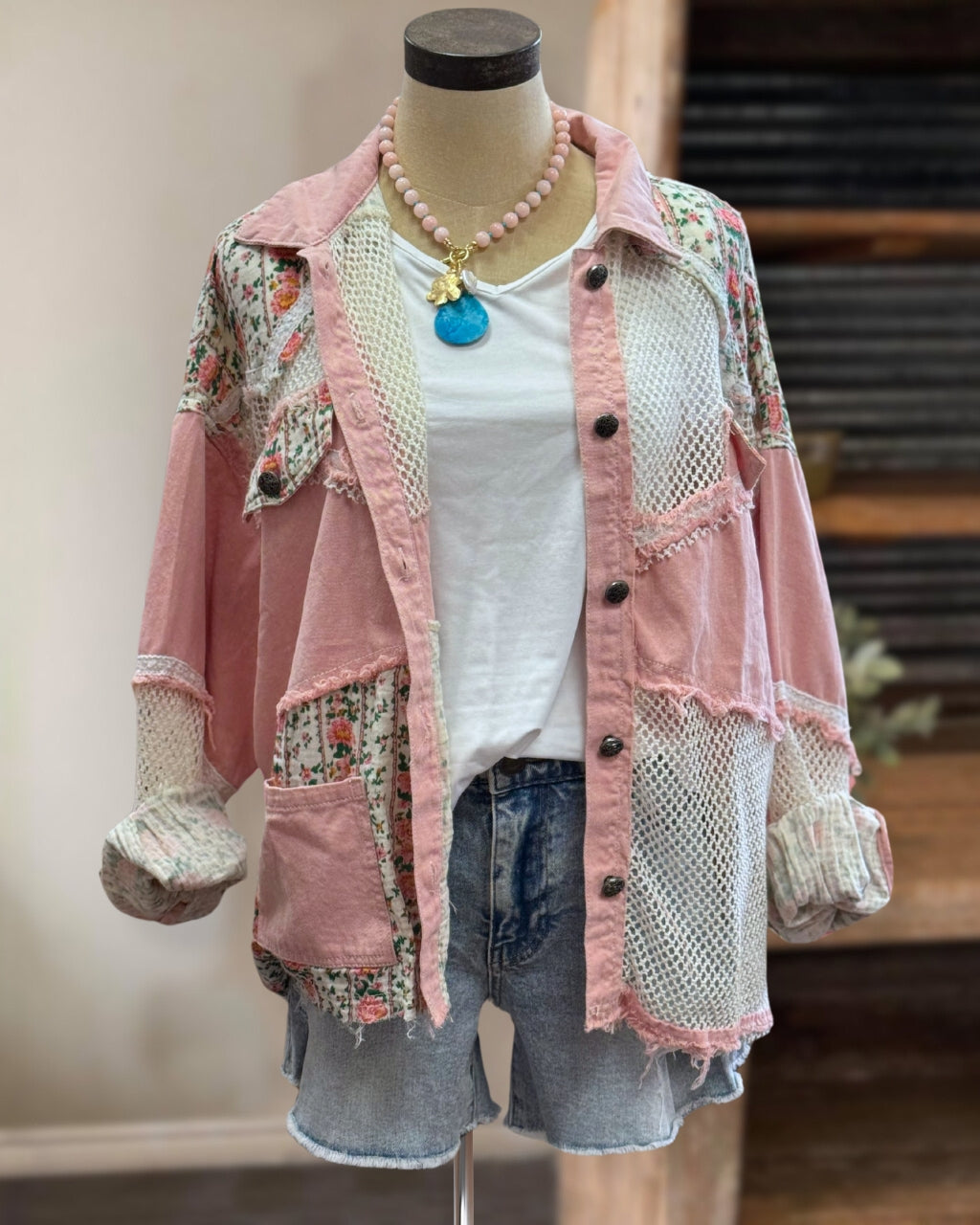 Floral Crochet Retro Jacket