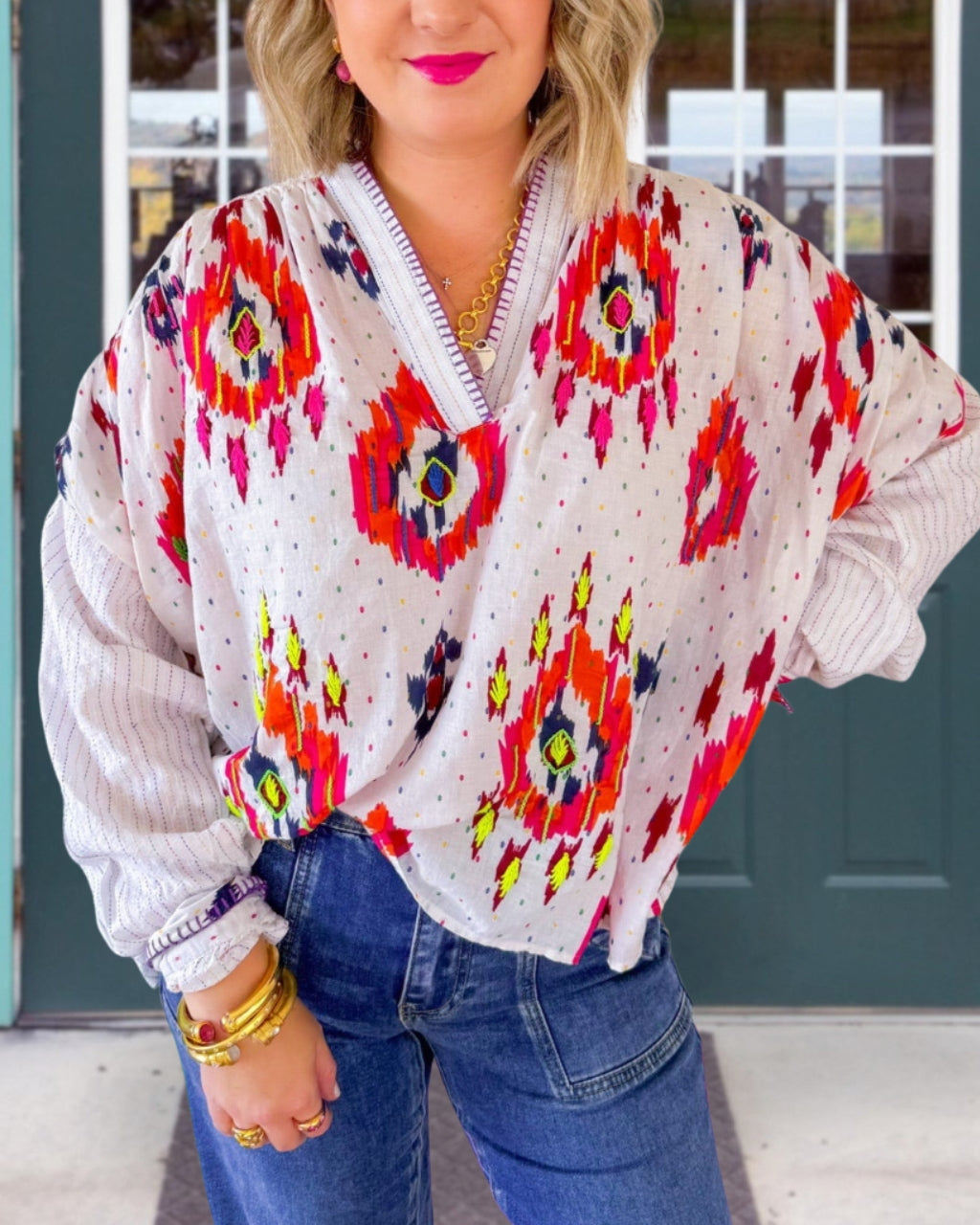 Playful Boho Casual Top