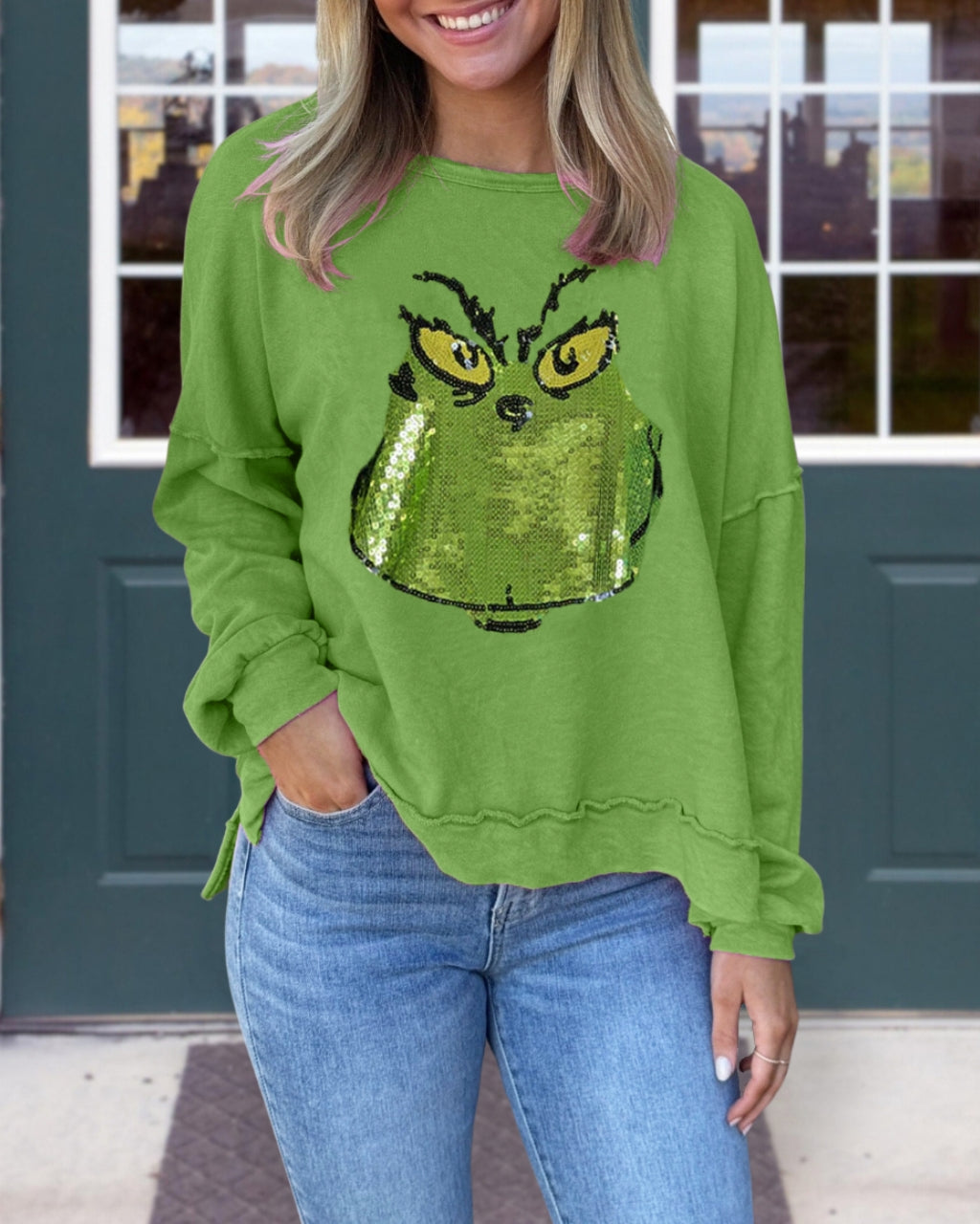 Grinch Sequin Sweatshirt