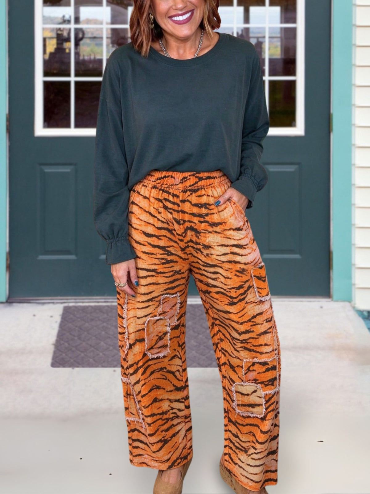 Eye-Catching Tiger Print Pants