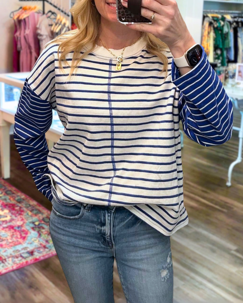 Fun Multi Stripe Sweatshirt
