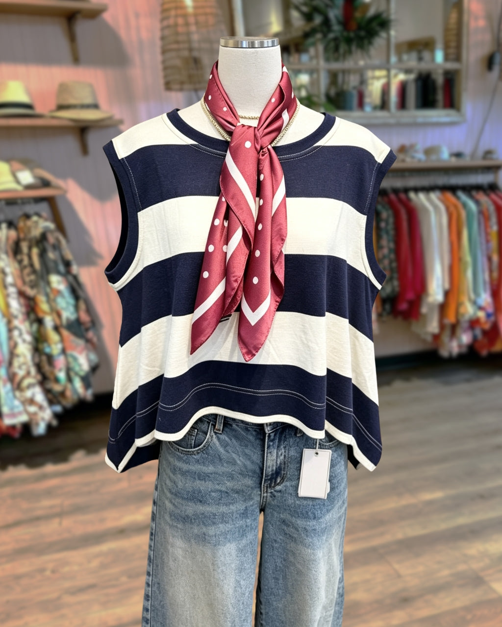 Unforgettable Airy Stripe Top