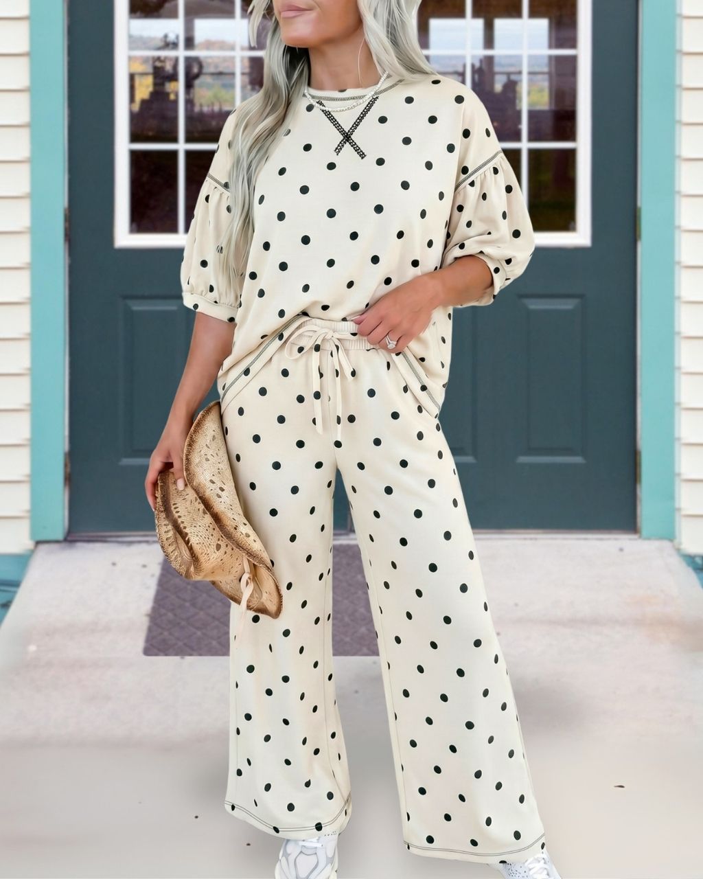 Polka Dot Loose Casual Set