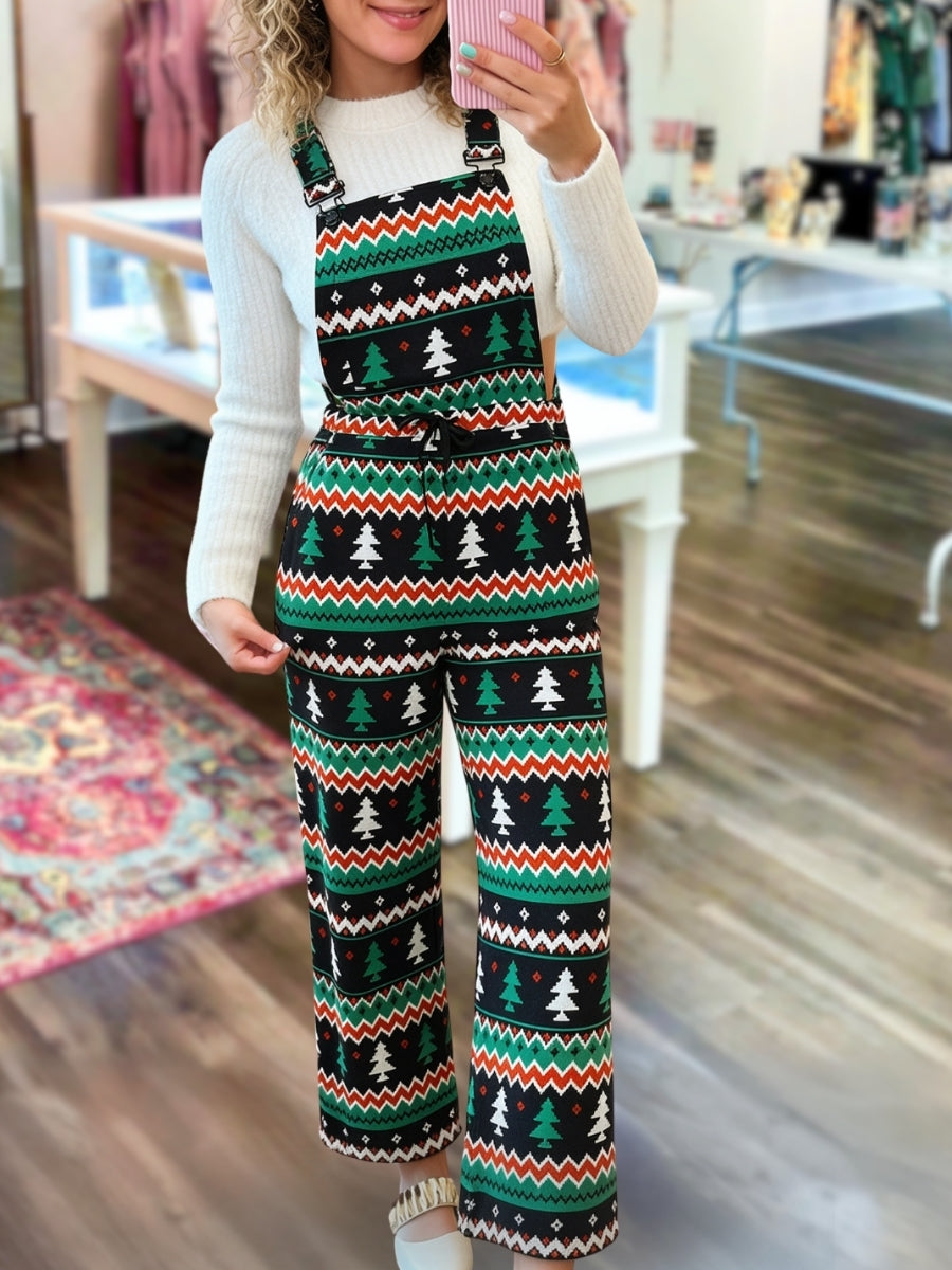 Fair Isle Christmas Tree Overalls
