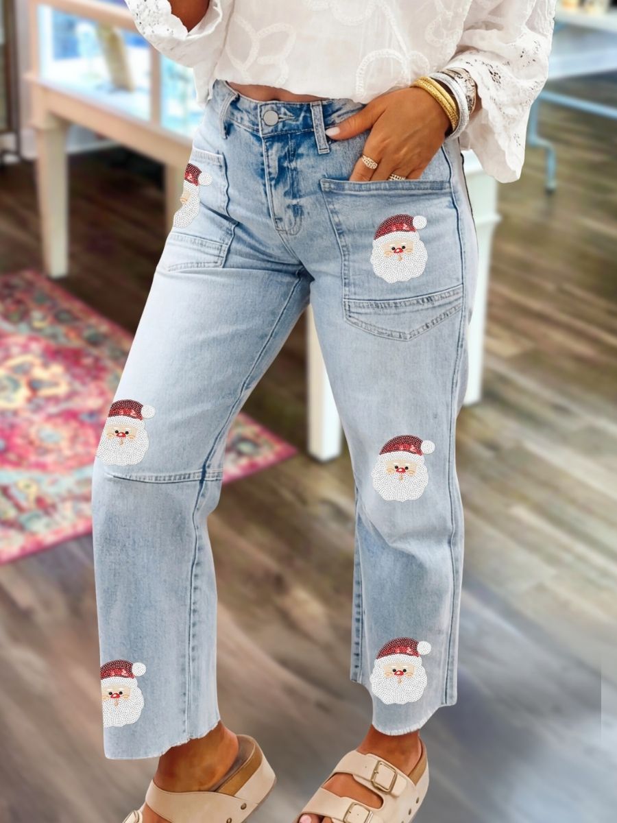 Santa Claus Sequin Jeans
