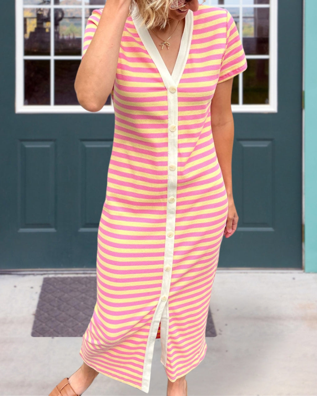 Exude Energy Striped Dress