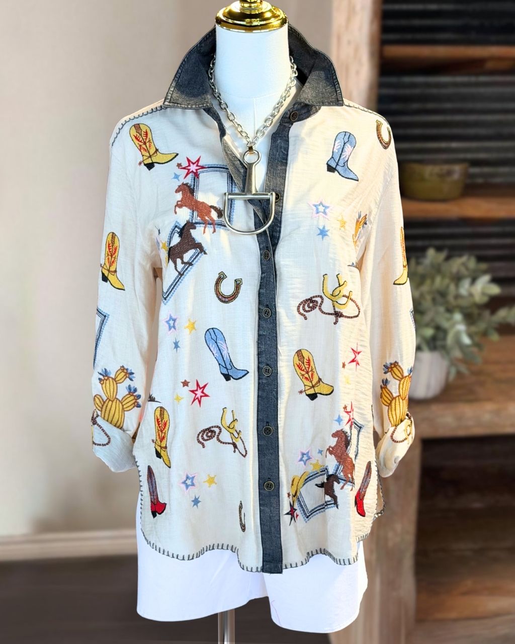 Wild West Embroidered Shirt
