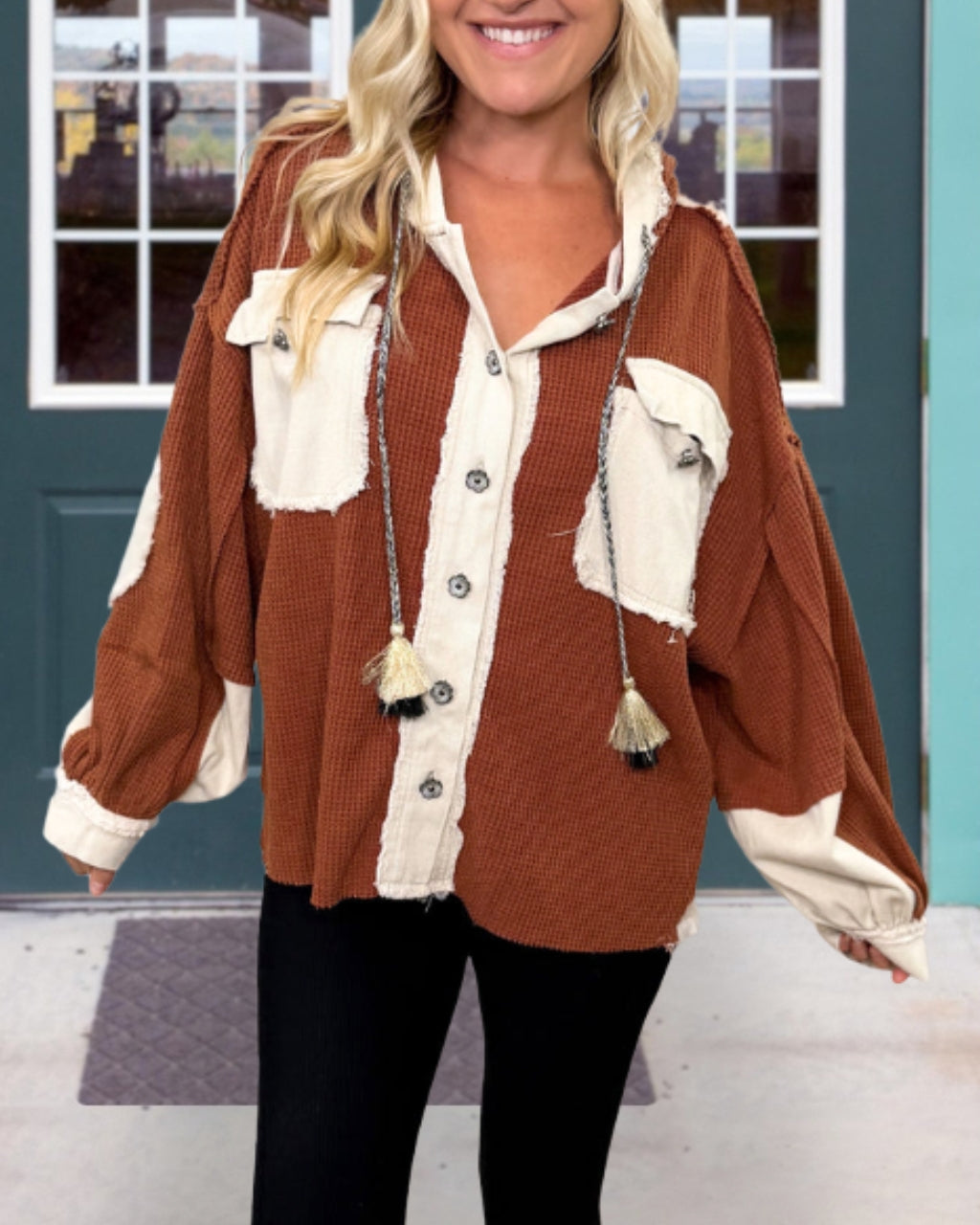 Lazy Weekend Waffle Hoodie Jacket