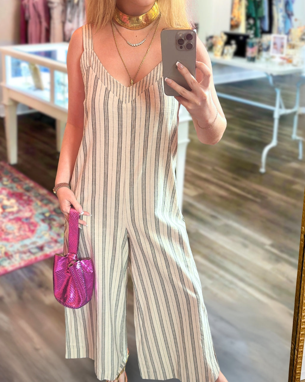 Polished Pinstripe Jumpsuit