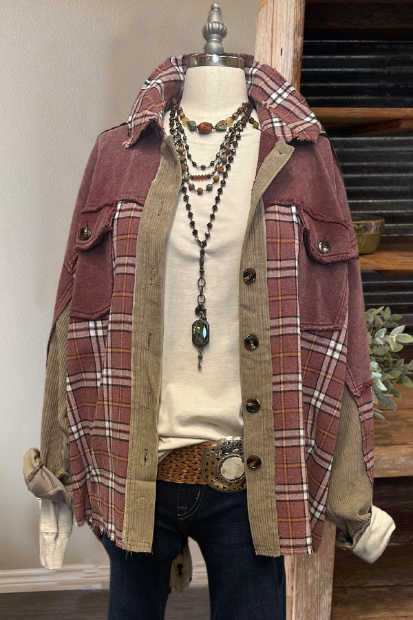 Vintage Plaid Patchwork Jacket