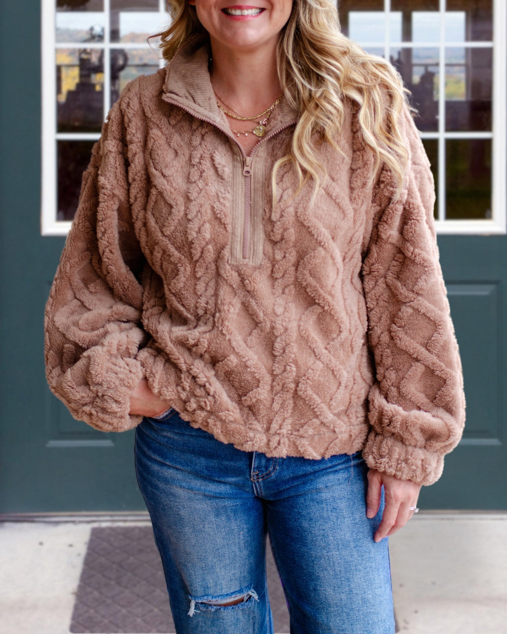 Twist Plush Half-Zip Pullover