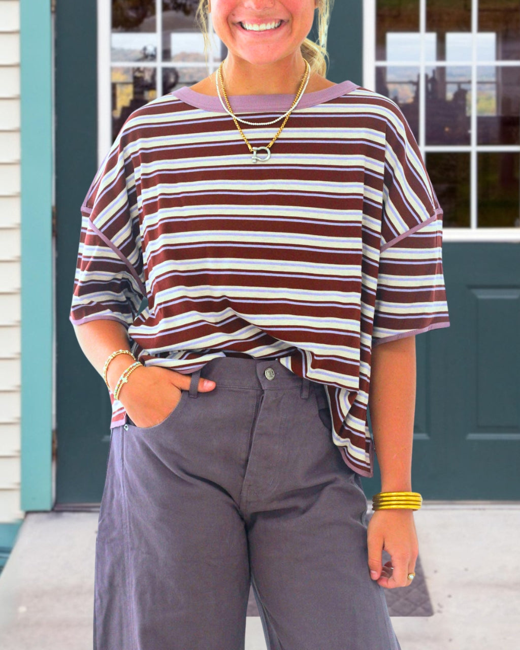Versatile Striped Essential Top