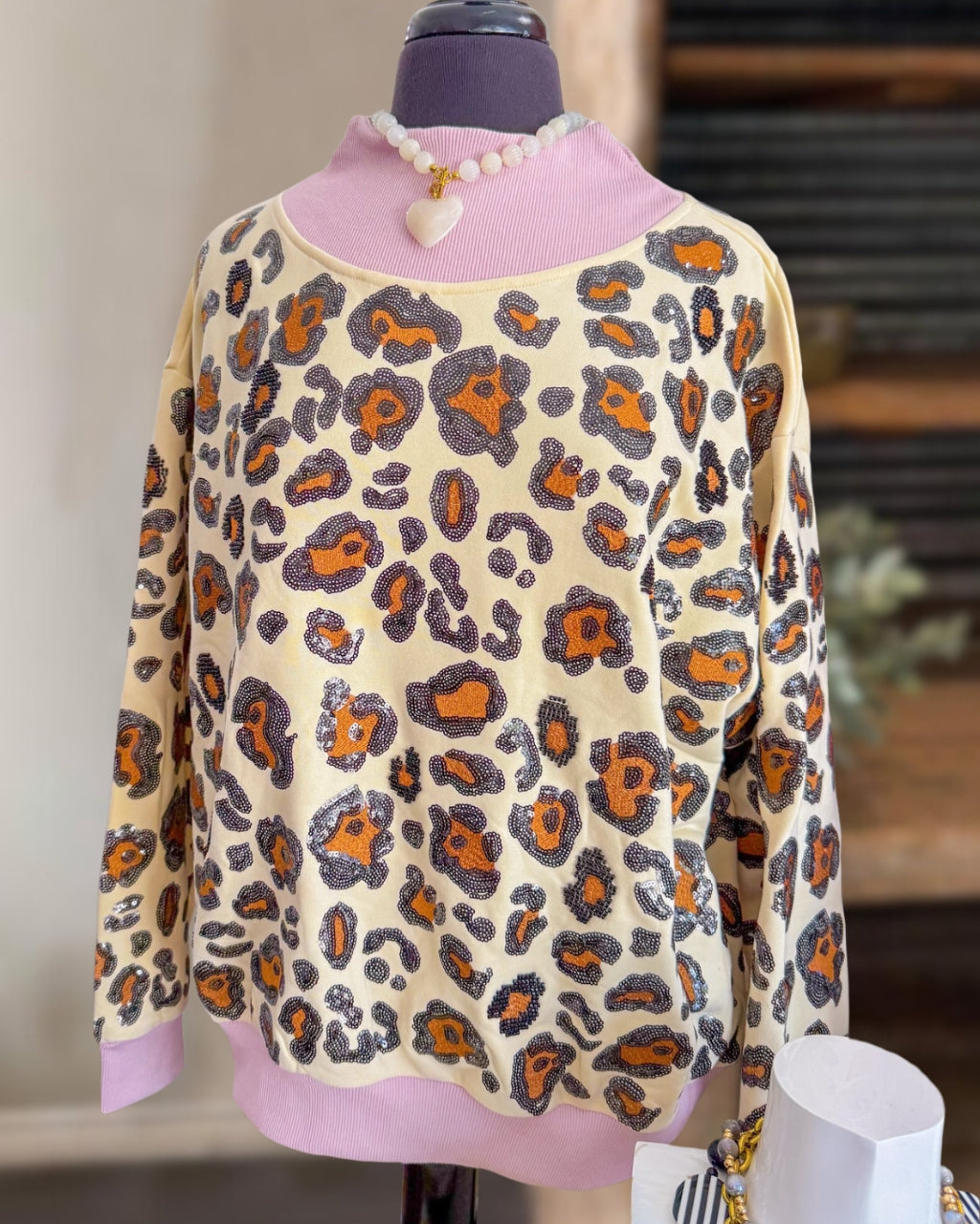 Glam Leopard Glow Sweatshirt