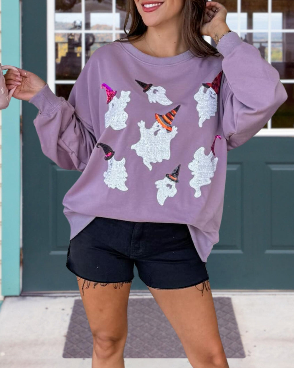 Ghostly Gala Sequin Sweatshirt