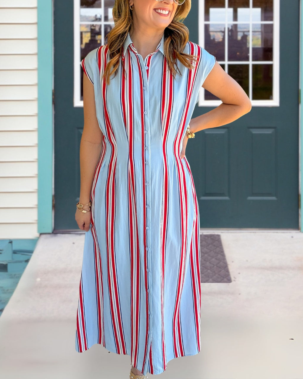 Summer Plans Striped Midi Dress