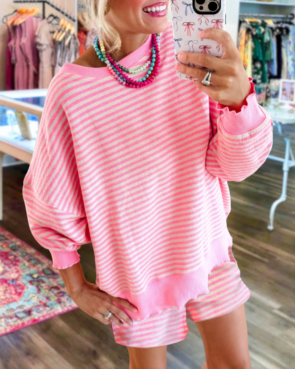 Slouchy Stripe Lounge Set