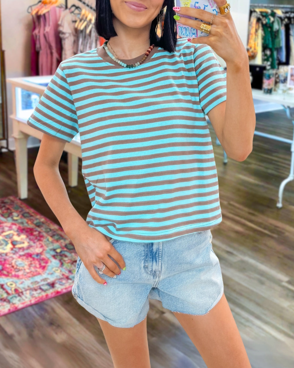 Simple Daily Striped T-shirt