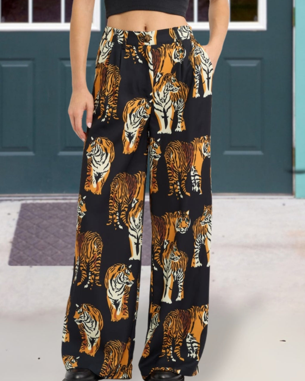Fashion Tiger Satin Pants
