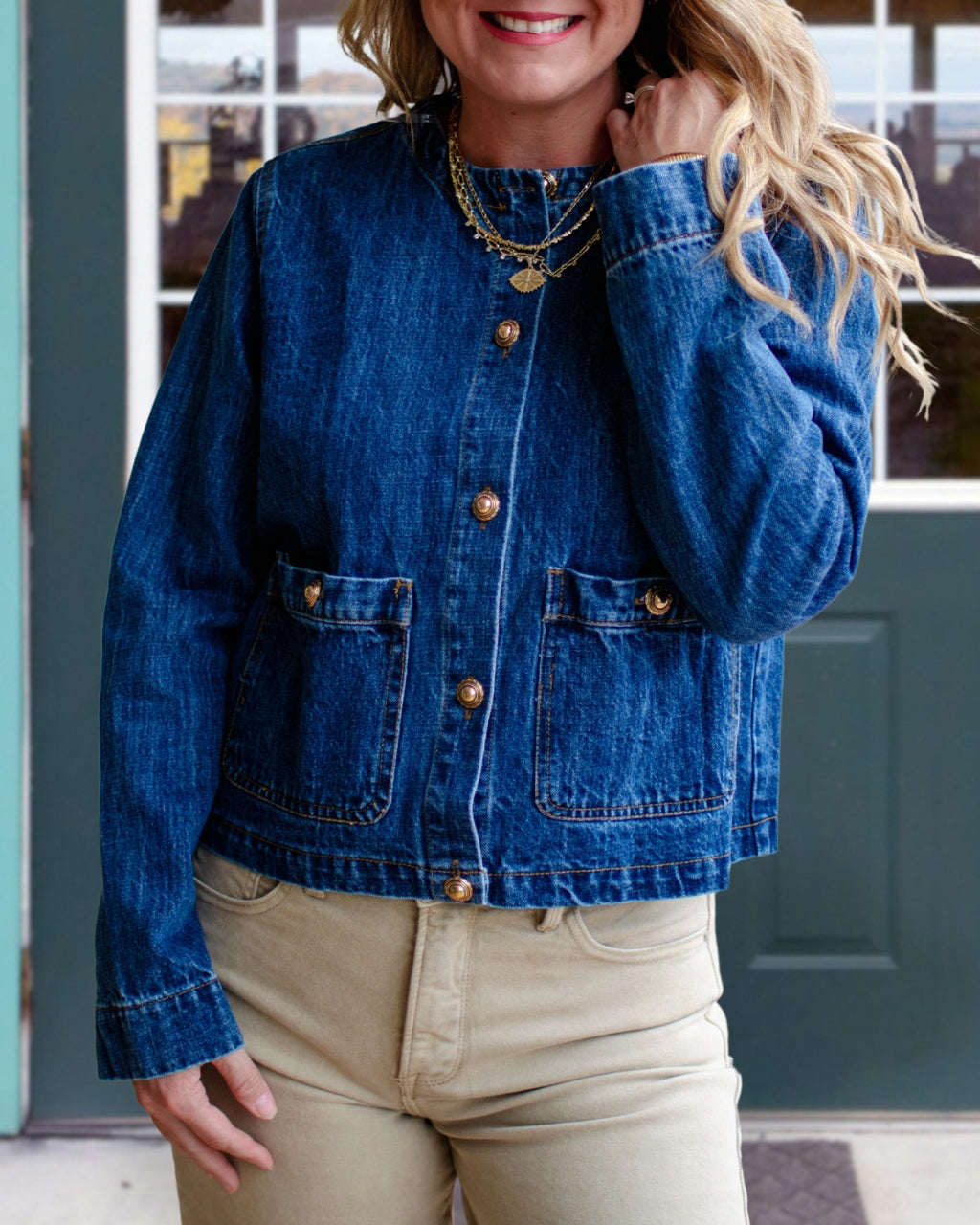 Stylish Cropped Denim Jacket