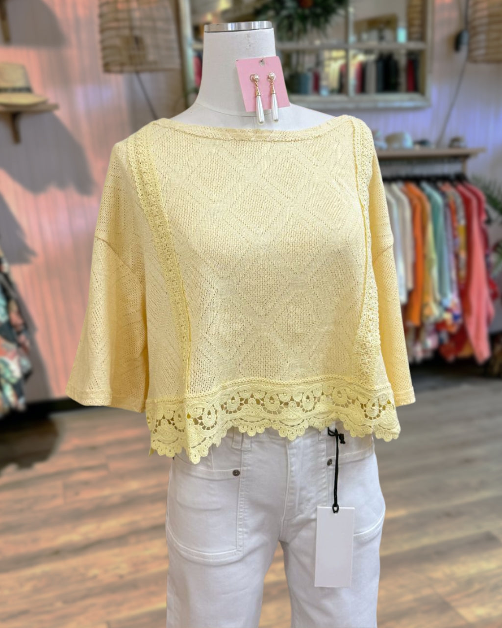 Geometric Textured Jacquard Top