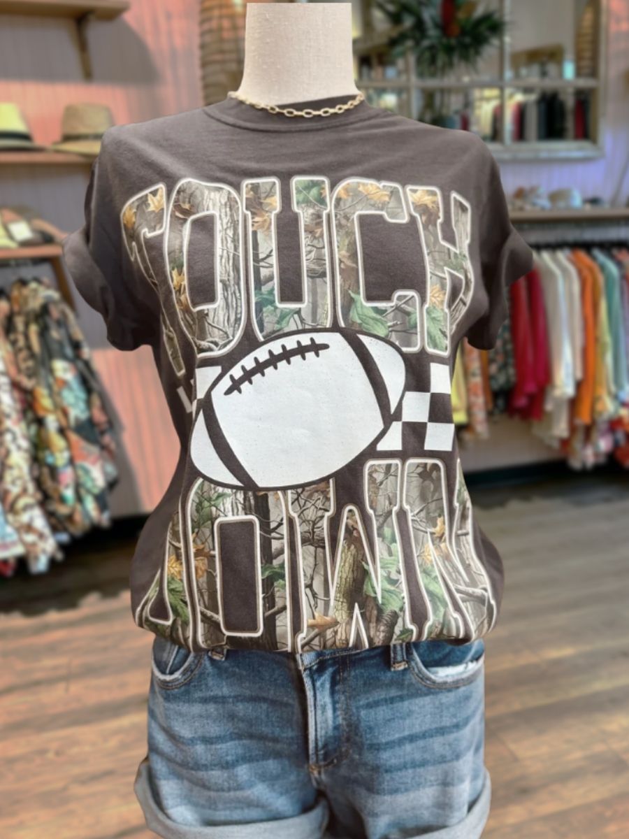 TOUCHDOWN Camouflage Football T-Shirt
