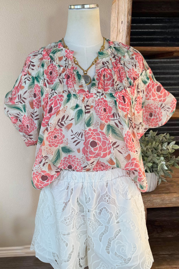 Romantic Blooming Flower Top