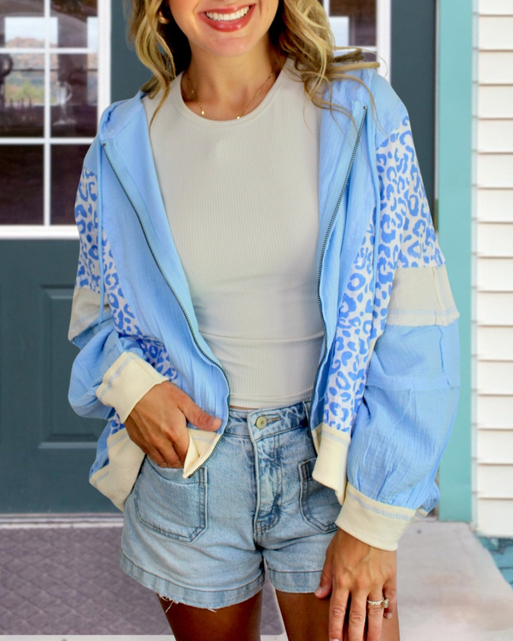 Stylish Leopard Hooded Jacket