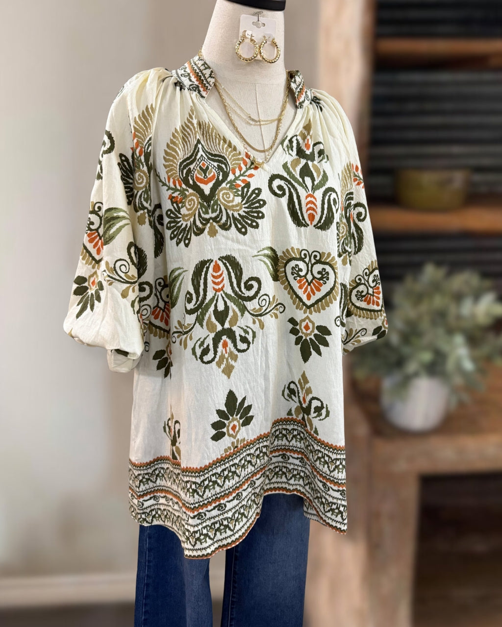 Oversized Retro Floral Top