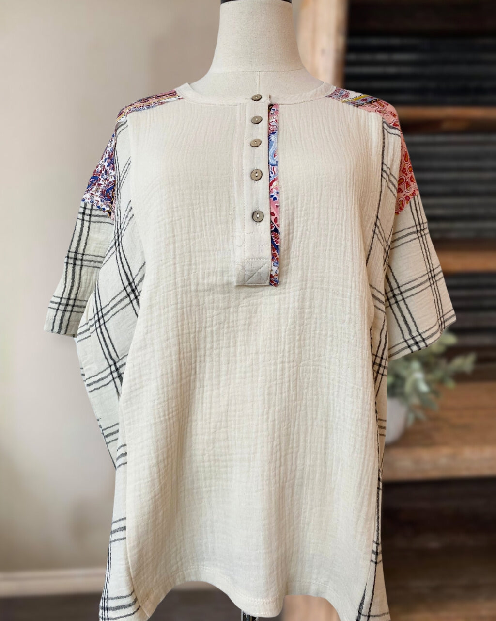 Lightweight Muslin Mix Top