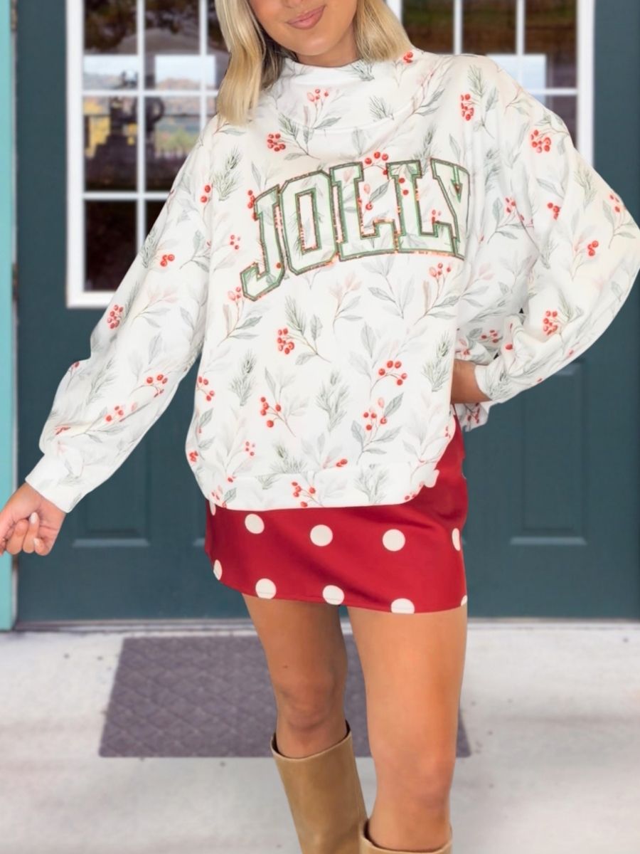 Jolly Embroidered Floral Pullover