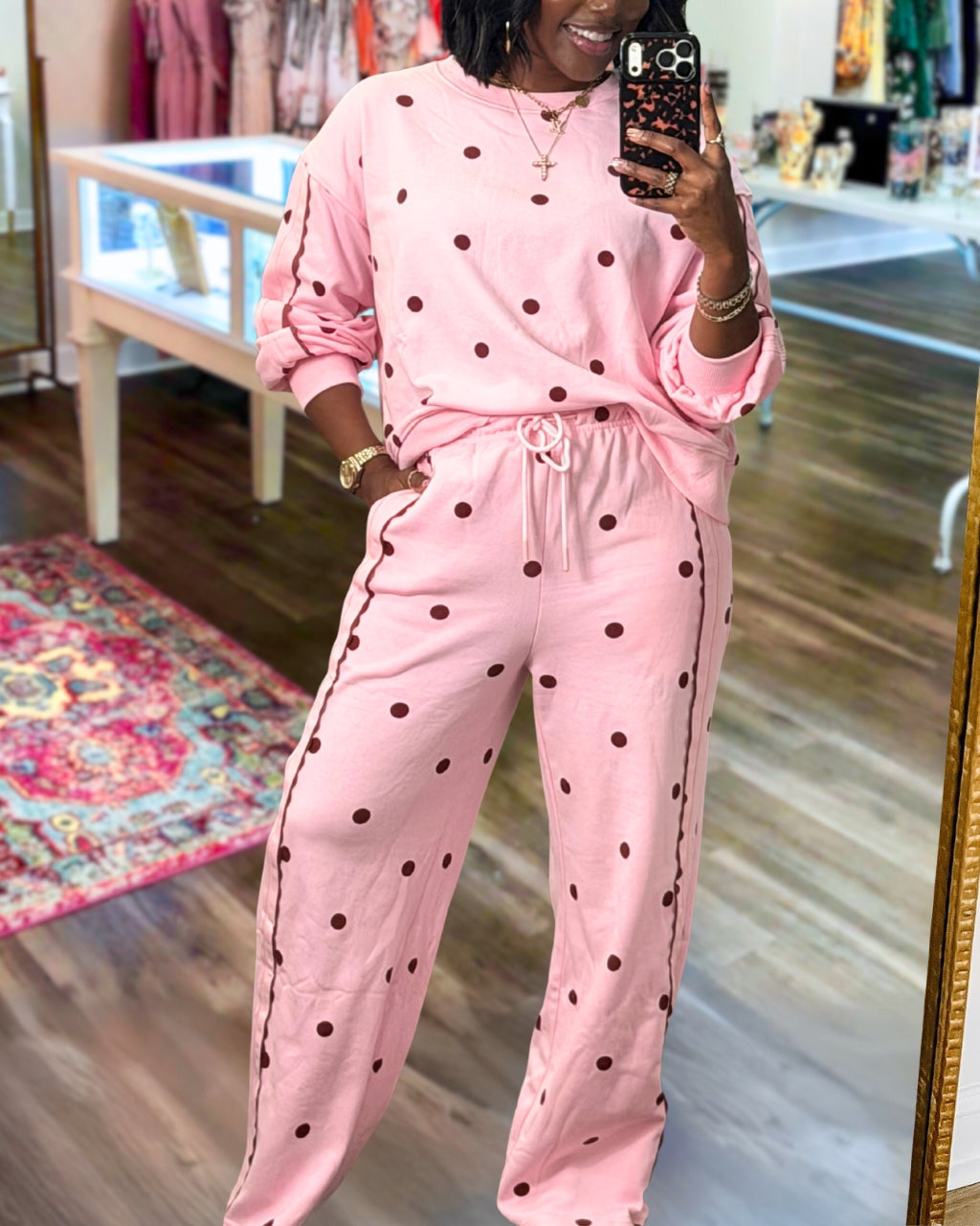 Lace Luxe Polka Dot Set