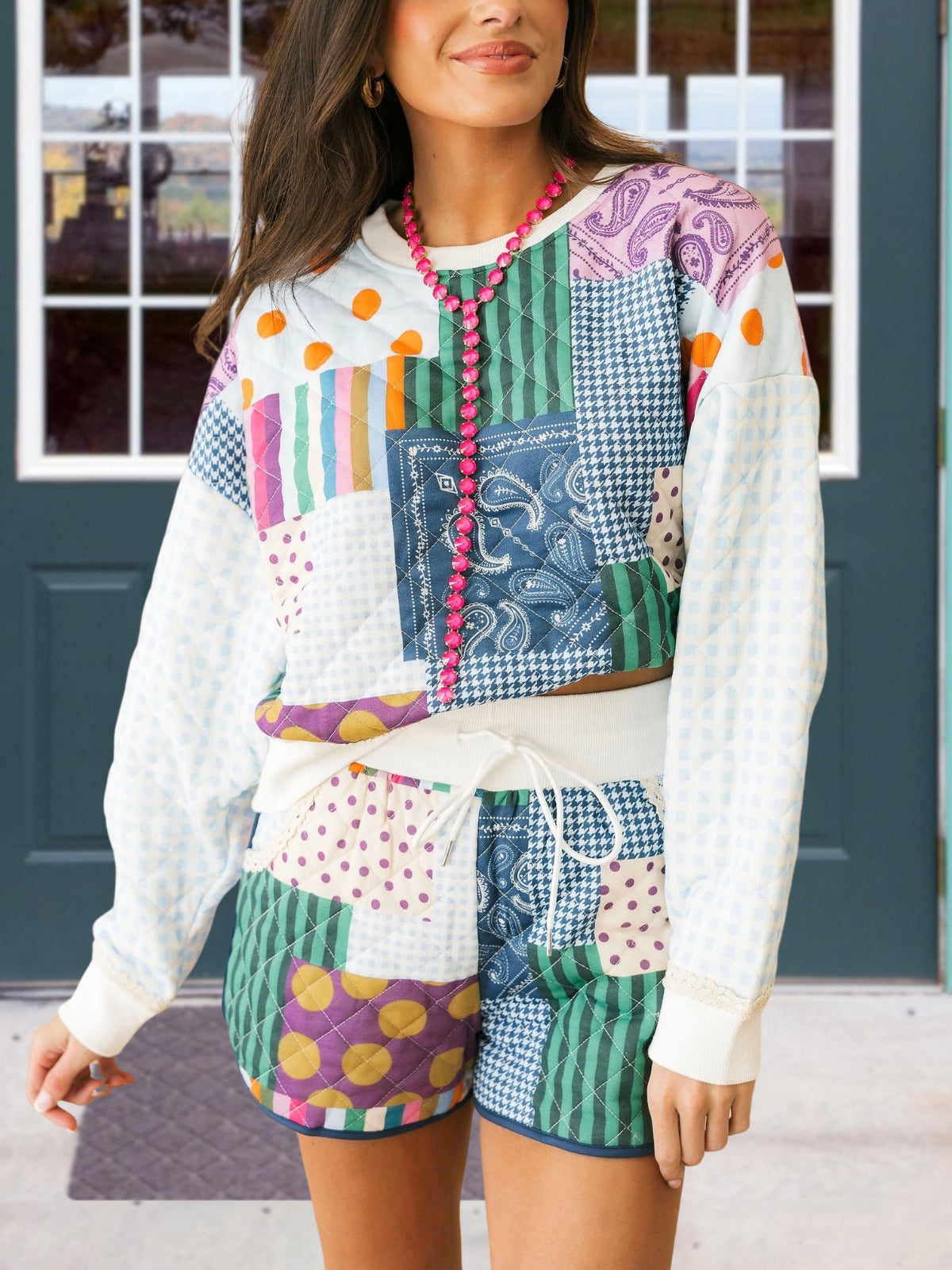 Mixed Pattern Quilted Patchwork Set