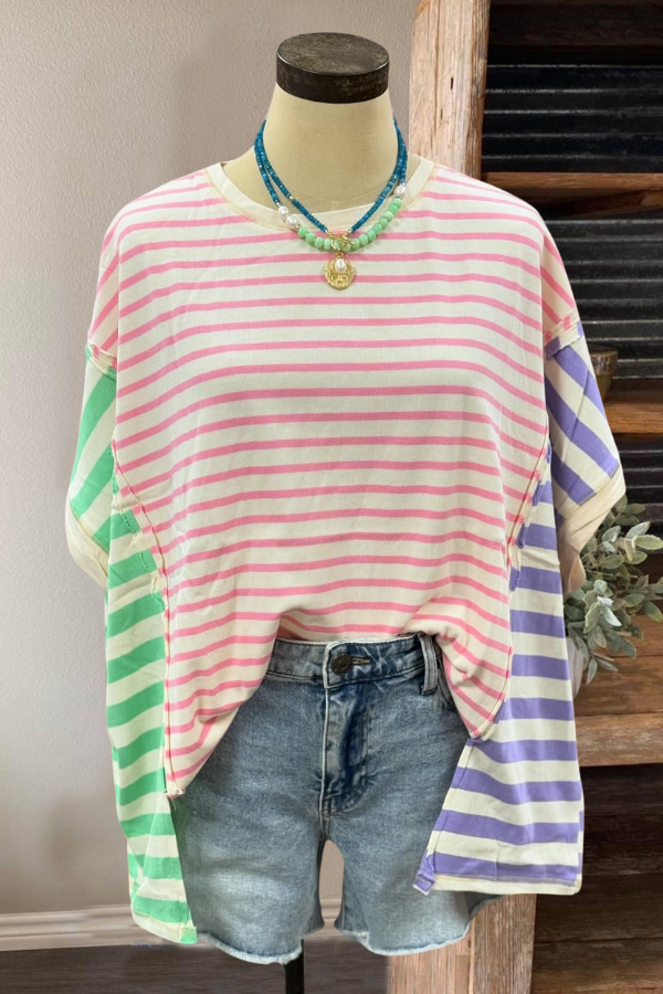 Colorblock Ice Cream Oversized Tee