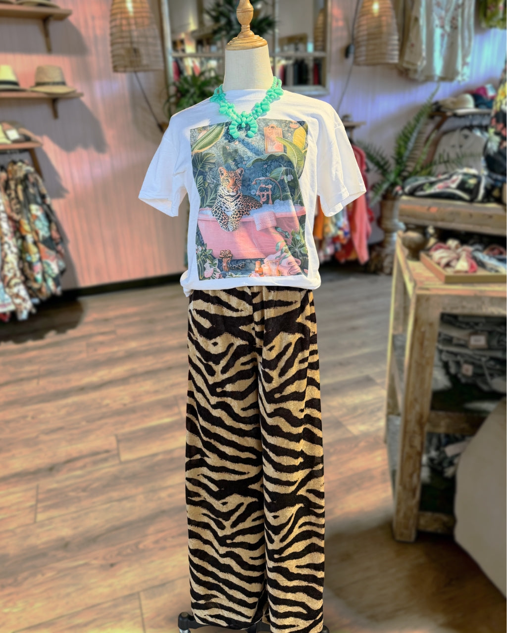 Zebra Print Relaxed Pants