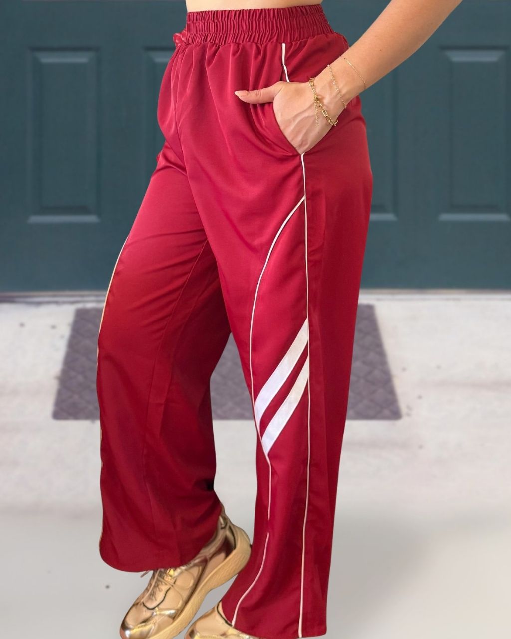 Gameday Striped Loose Fitting Sports Pants