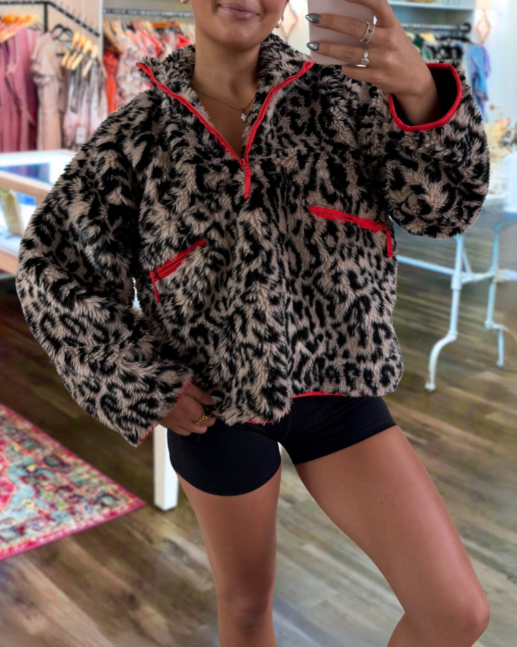 Chic Fuzzy Cheetah Pullover