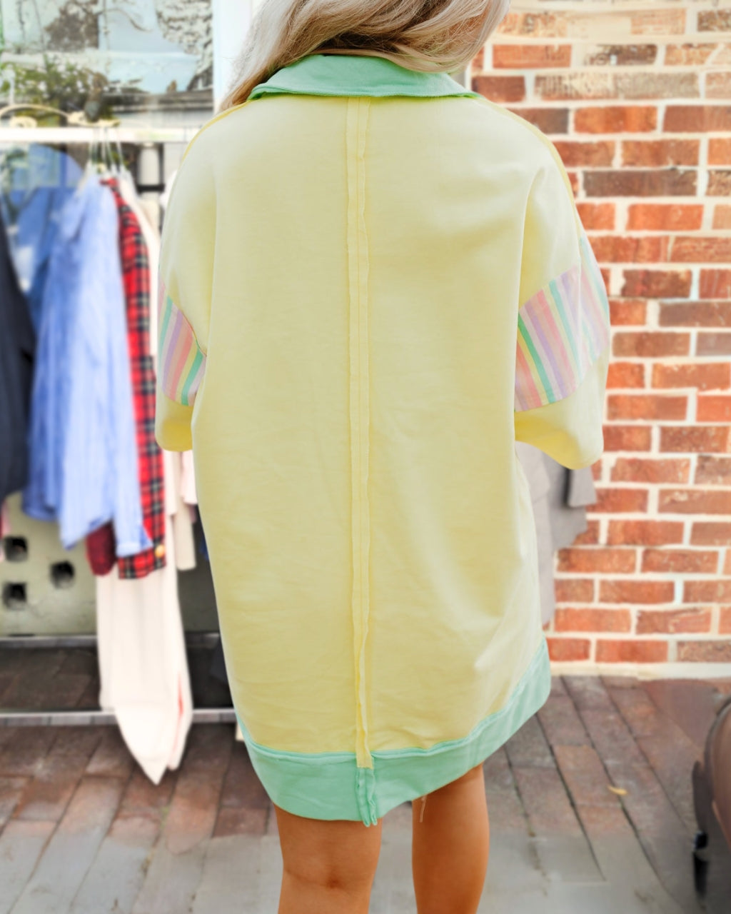 Sunshine Lemon Striped Mini Dress