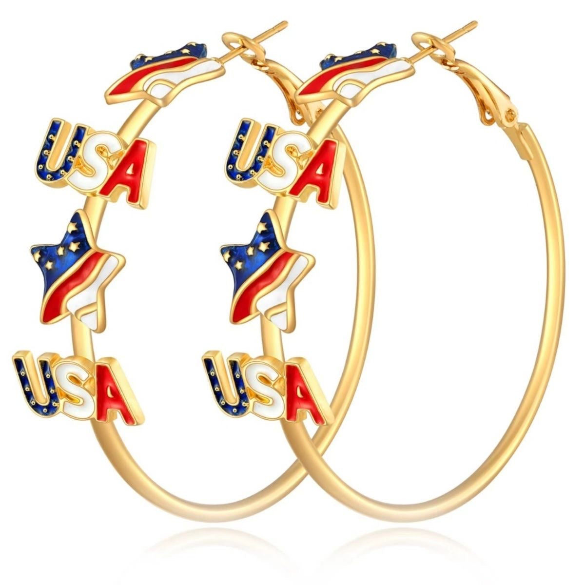 Independence Day USA Earrings