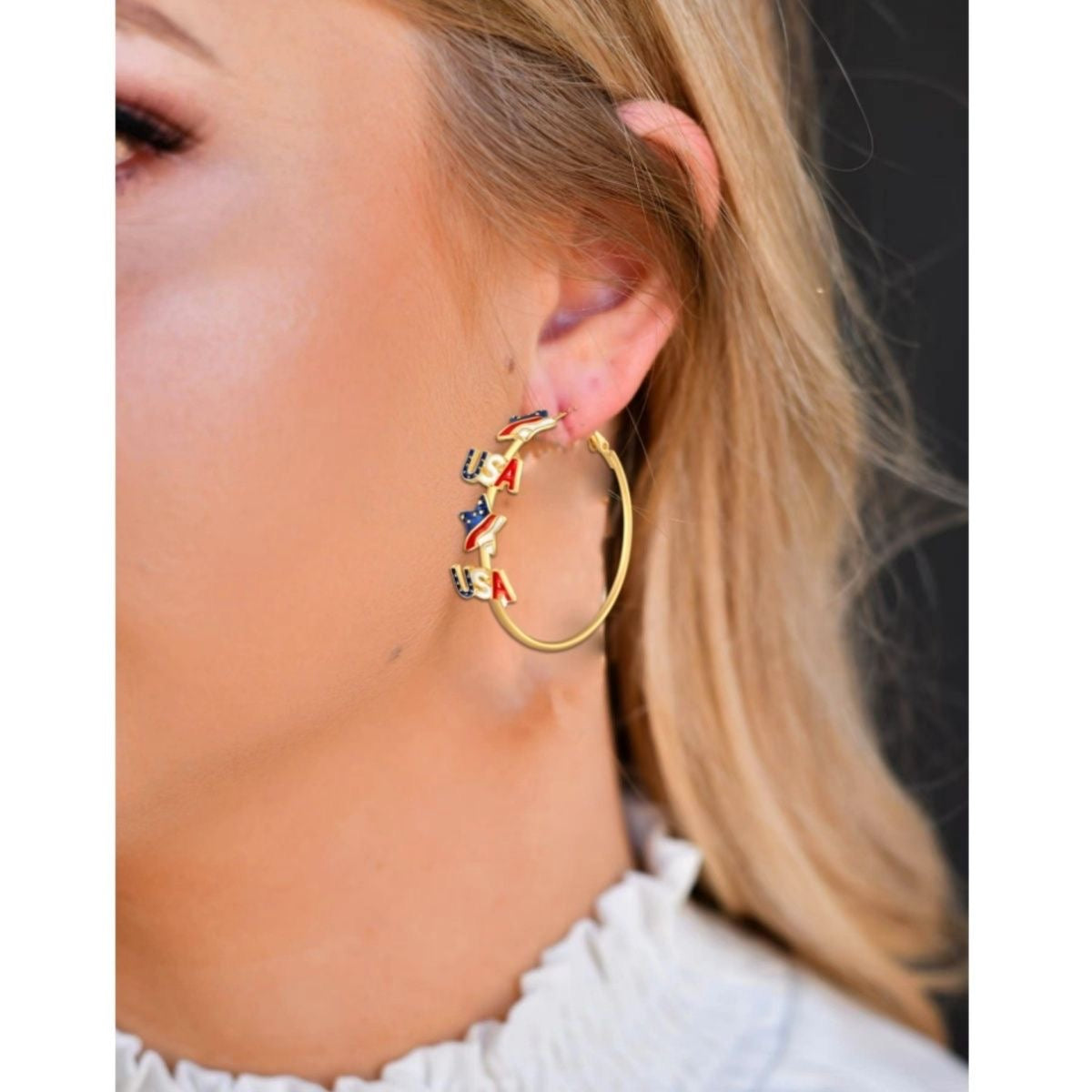 Independence Day USA Earrings