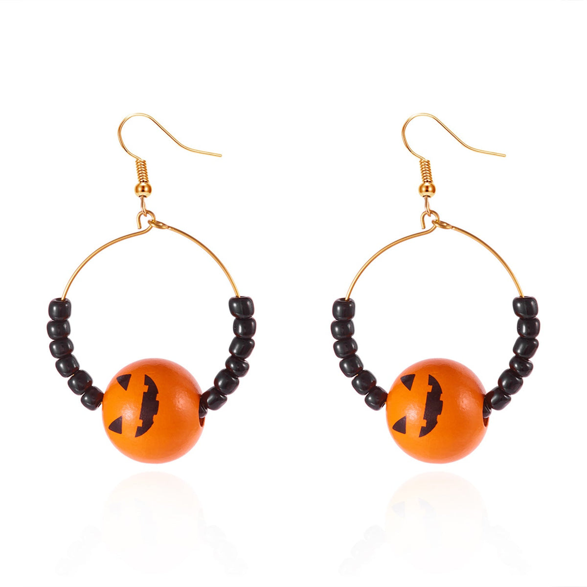 Halloween Bat Beaded Earrings