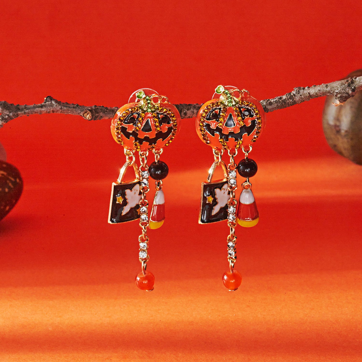 Fun Halloween Pumpkin Earrings