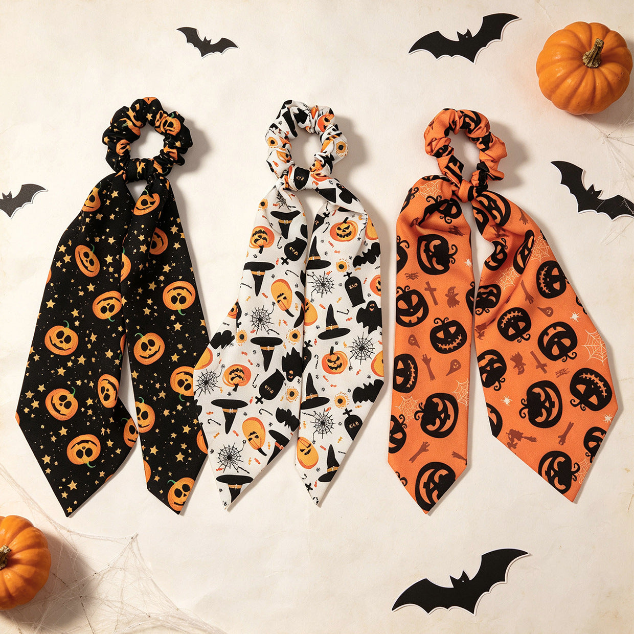 Cute Pumpkin Ghost Hair Tie Ribbon
