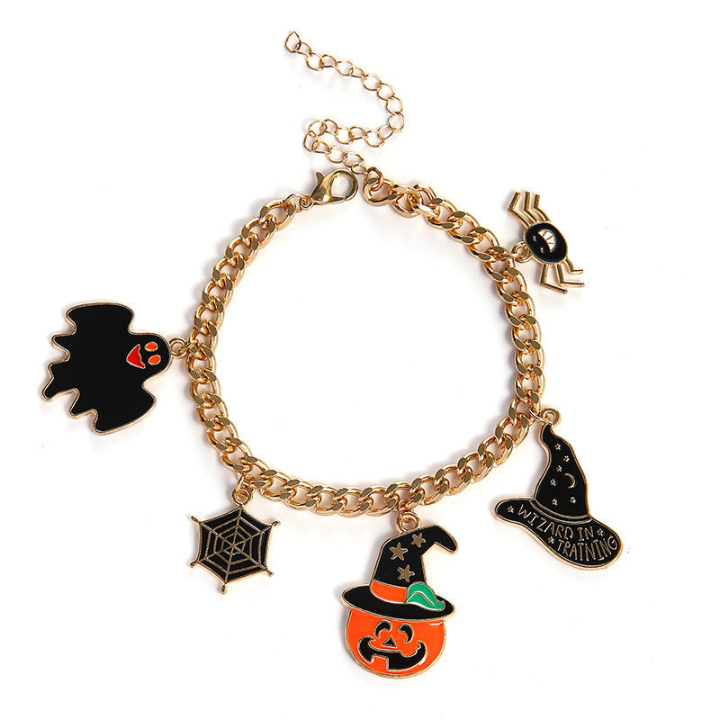 Cute Halloween Pumpkin Ghost Bracelet