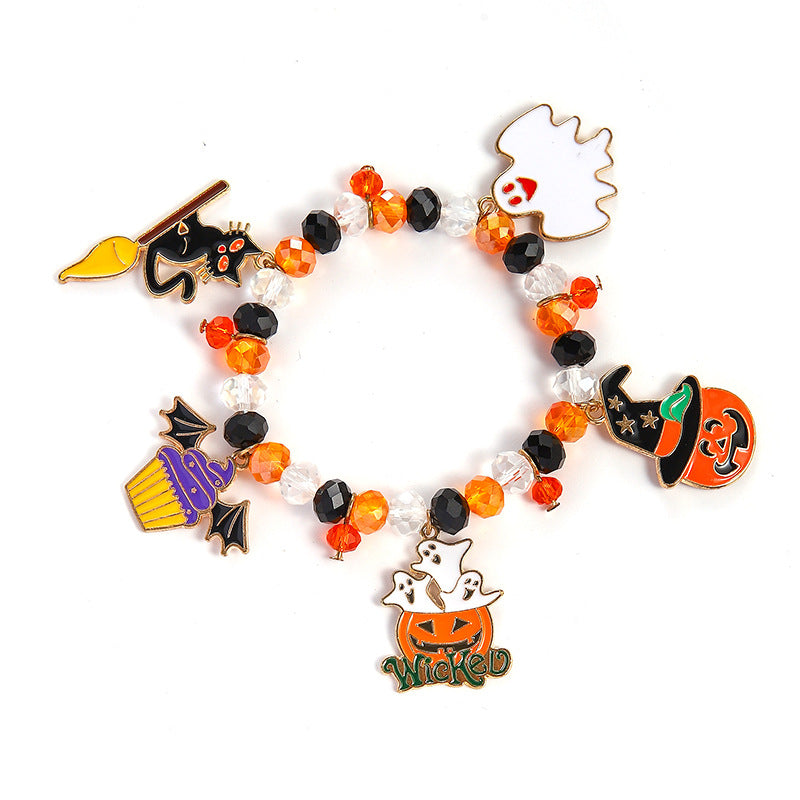 Cute Halloween Pumpkin Ghost Bracelet