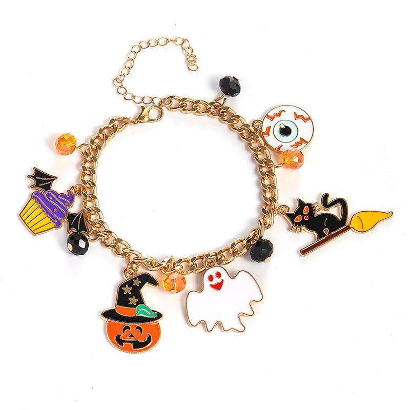 Cute Halloween Pumpkin Ghost Bracelet